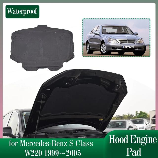 メルセデス・ベンツSクラス W220用 ボンネット防音・断熱カバー 1999-2005年モデル エンジンルーム防音材 断熱パッド アクセサリー 輸入品