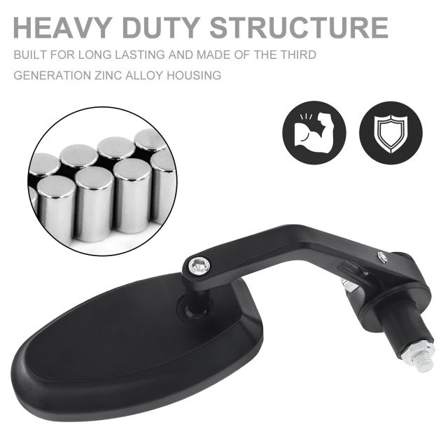 2個セット 22mm ユニバーサル オートバイ バックミラー アルミ製 チェリー柄 ハンドルエンド サイドミラー 輸入品_10