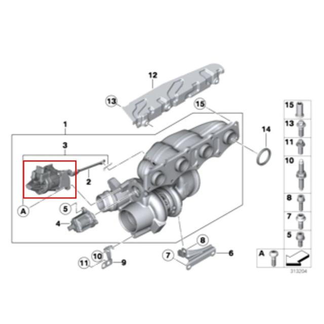 DAZE 11657638783 11658485115 ターボチャージャー ウェストゲート アクチュエーター BMW 228i 320i 428i 528i X1 X3 X4 X5 X6 Z4 用 輸入品
