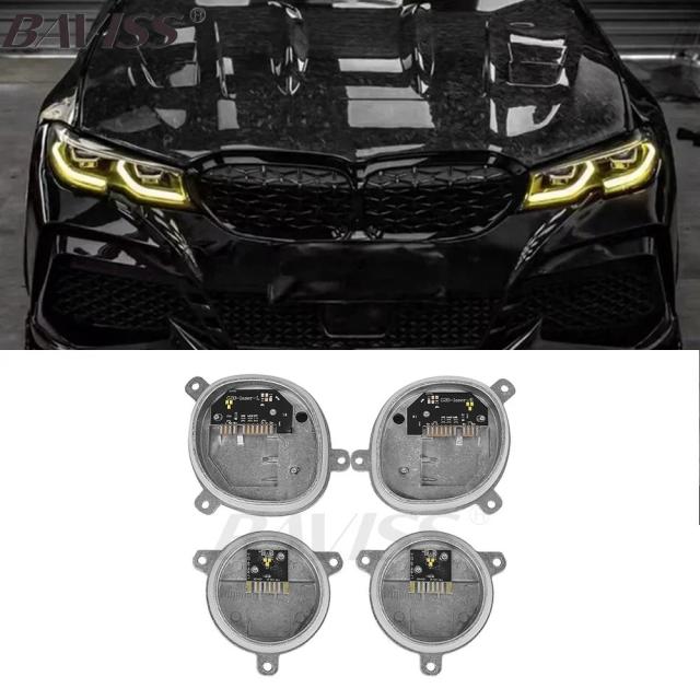 CSL 3シリーズ G20 レーザーヘッドライト イエローレモン エンジェルアイ DRLボード 2019- BMW G21 320i 330i M340i 用 アンバー デイタイムライト 輸入品