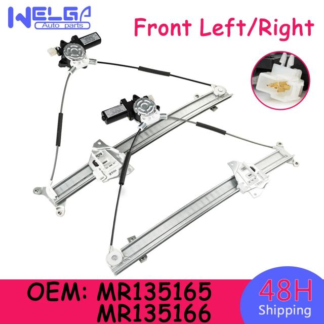 三菱 モンテロ パジェロ V46W V45W V44W V43W V36W 用 フロント 左右 ドア パワーウインドウ レギュレーター モーター付き MR135165 MR135166 輸入品