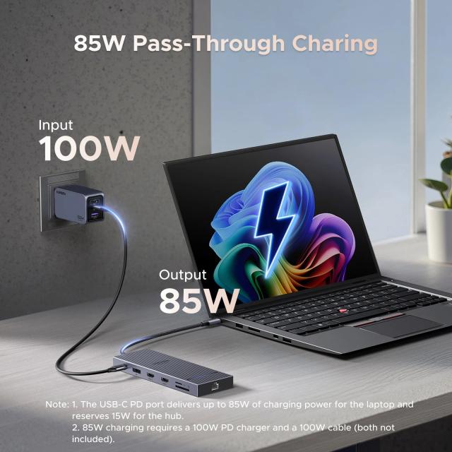 UGREEN 12-in-1 USBハブ Type-C 変換 2HDMI 4K120Hz DP USB3.2 10Gbps SD/TF RJ45 PD100W MacBook Dell HP ノートPC アクセサリー ドッキングステーション 輸入品_6