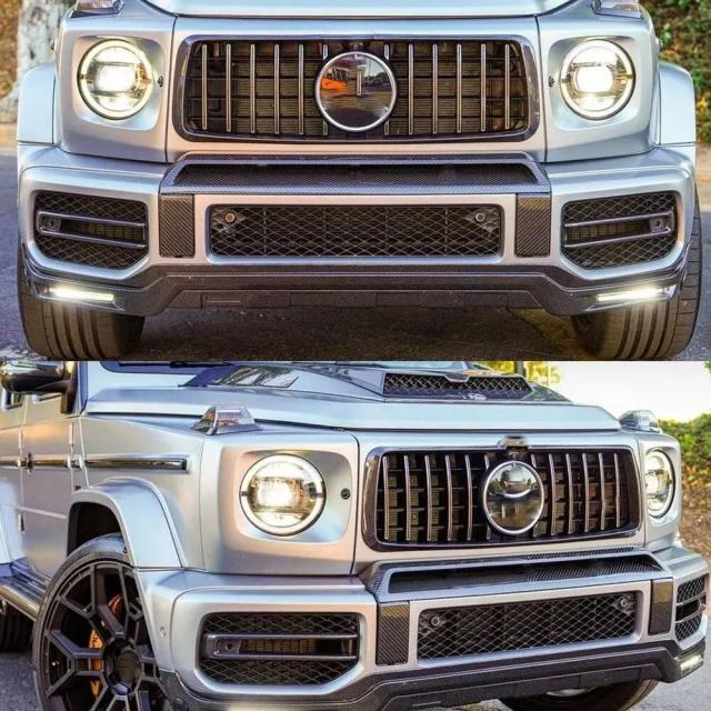 リアルカーボンファイバー メルセデスベンツ Gクラス W463 W464 G63 AMG 用 フロントエアインレットベント フロントエアスクープ ボディキット 輸入品