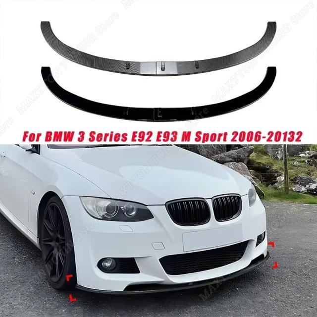 BMW 3シリーズ クーペ E92 E93 M-Tech フロントバンパー スプリッター リップスポイラー 2006-2013 ディフューザー エクステリアチューニング 2個 グロスブラック 輸入品