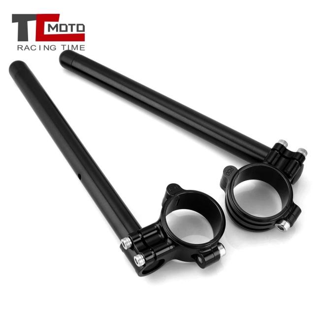 ユニバーサル レーシング 調整式 CNC 33MM 35 37MM 41 43MM 45MM 46MM クリップオン フォーク ハンドルバー カフェレーサー モーターサイクル用 輸入品