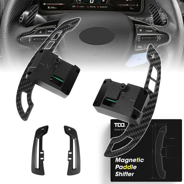 カーボンファイバー マグネット式パドルシフター 対応 ヒュンダイ N/GT i30N コナN アイオニック5N エラントラN ベロスターN 輸入品