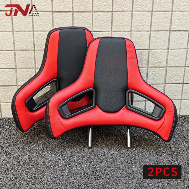 1組 ユニバーサルプラグイン レーシングシートヘッドレスト 高品質PVC 三角穴スプリットタイプ スポーツカーシートヘッド用 輸入品_13