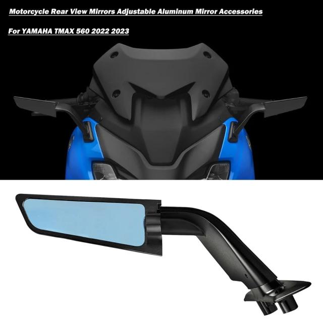 T-MAX 560 アクセサリー ヤマハ T-MAX560 用 ミラー ステルスミラー スポーツウィングレットミラー (2022-モデル対応) 輸入品
