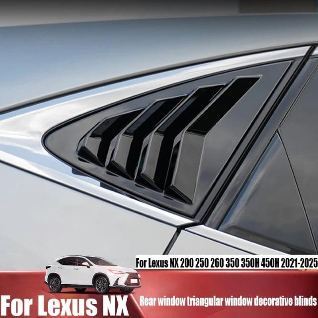 レクサスNX 200/250/260/350/350h/450h（2021-式）用 リアウィンドウトライアングルデコレーション ルーバー 車外装アクセサリー 輸入品