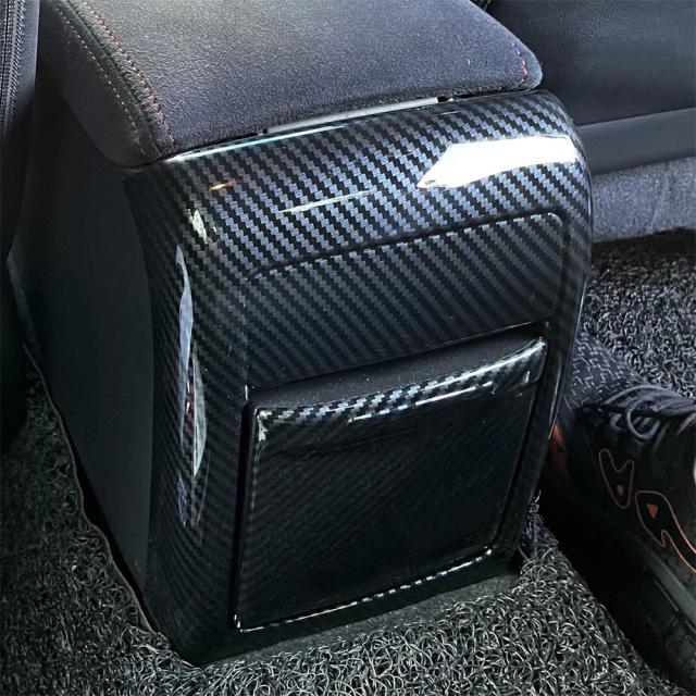 スバル WRX STI 2015- 用 リアアームレスト 空調設備 エアベントカバー 刈り込み ABS炭素黒いこと 2平和条約 (ひな型非相応う) インポート品