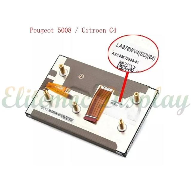 LA070WV4 (SD)(04) メルセデス・シトロエンC4・プジョー5008・DS5 CIDナビゲーションオーディオシステム用 7インチLCDディスプレイ 修理品 輸入品