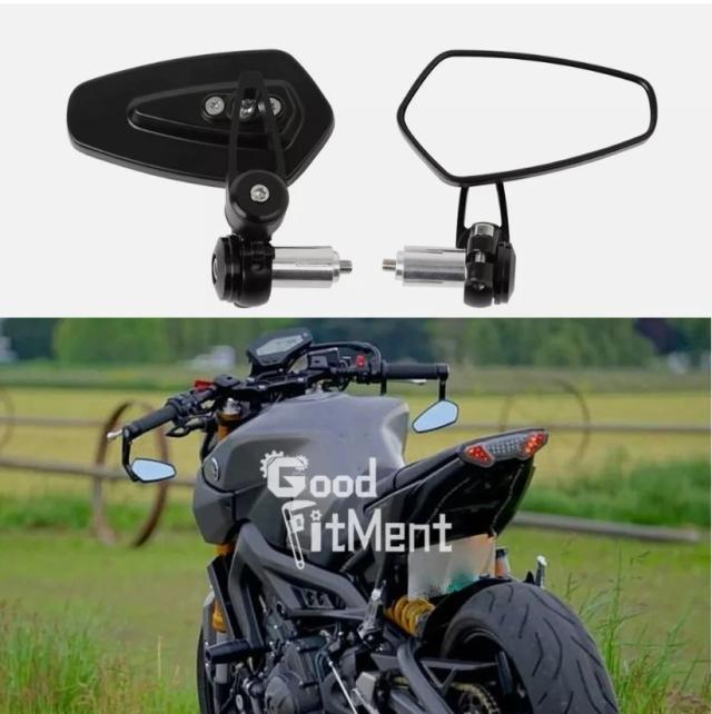 1組 バイク用ハンドルエンドミラー Yamaha MT09 MT03 MT125 900 Tracer 対応 サイドミラー 交換パーツ 輸入品