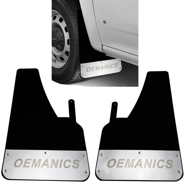 OEMANICS 車両用マッドフラップ ユニバーサル スプラッシュガード エクステリアパーツ ブラック フロント リア マッドガード ピックアップ SUV トラック 輸入品