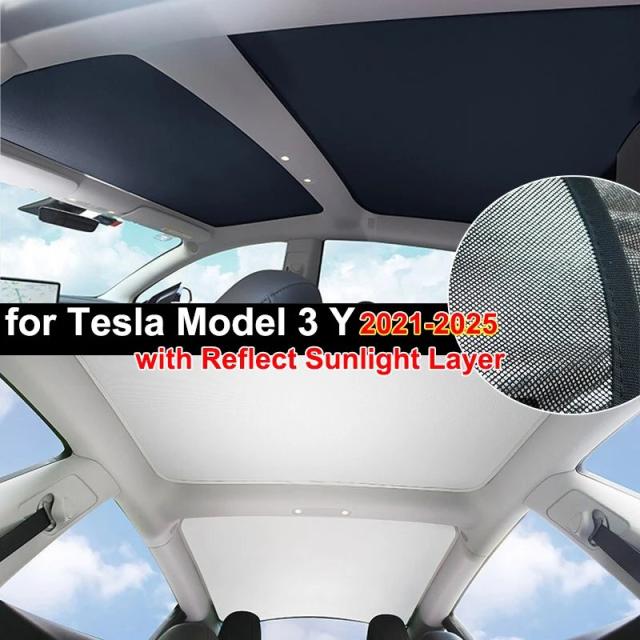 テスラ モデルY ジュニパー 2025 ガラスルーフ サンシェード サンルーフ 日よけ ネット 新型モデル3 2024 対応 カバー 輸入品