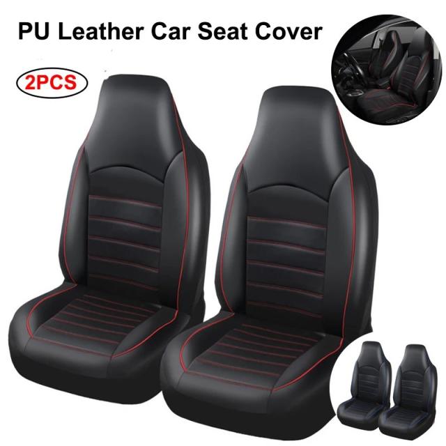 2個セット PUレザー フロントシートカバー 車用 ファッションスタイル ハイバックバケットシート プロテクター ユニバーサル カーシートアクセサリー 輸入品_13