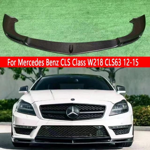 メルセデス・ベンツ CLSクラス CLS63 W218 用 カーボンファイバー フロントバンパーリップ フロントディフューザー フロントチンスポイラー ボディキット 2012-2015年モデル 輸入品