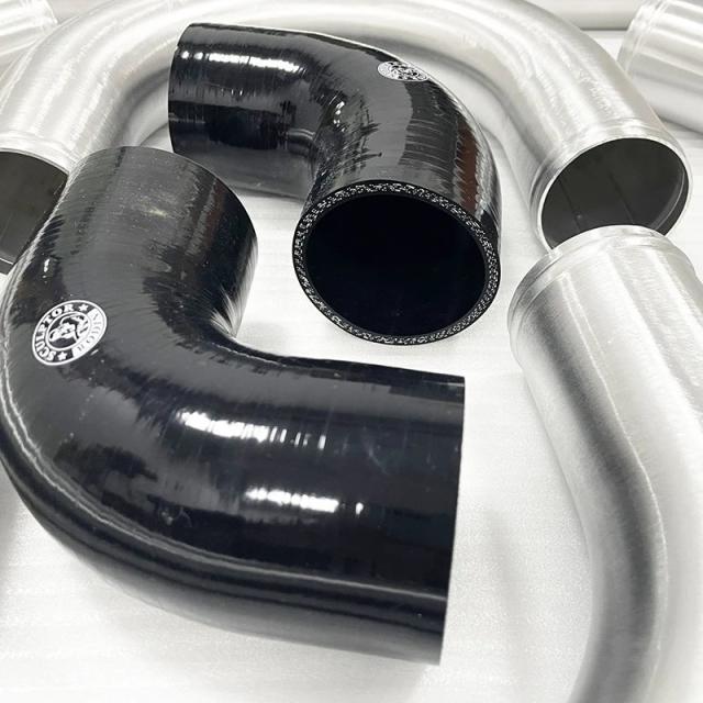 2.5インチ 63mm ユニバーサル 2mm厚 アルミインタークーラー ターボパイプ キット 輸入品_4