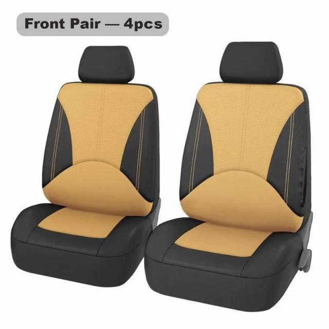 オールシーズン対応 ユニバーサル 9ピース PUレザー カートシートカバー 輸入品_17