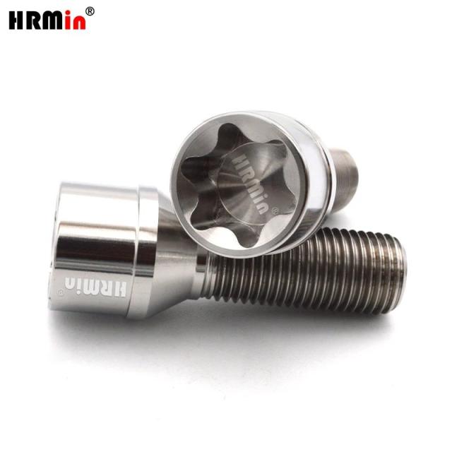 HRMin Gr5チタン製ホイールボルト トルクスコーンシート M14x1.5x28-45mm VW AUDI ベンツ Volvo ランボルギーニ マセラティ等 車種対応 輸入品_4