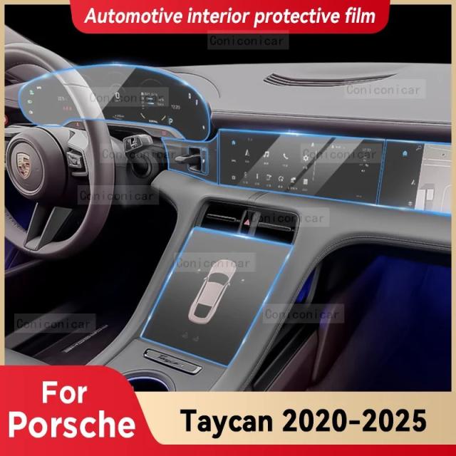 ポルシェ タイカン 2025 車内 センターダッシュボード 保護フィルム 傷防止ステッカー 輸入品
