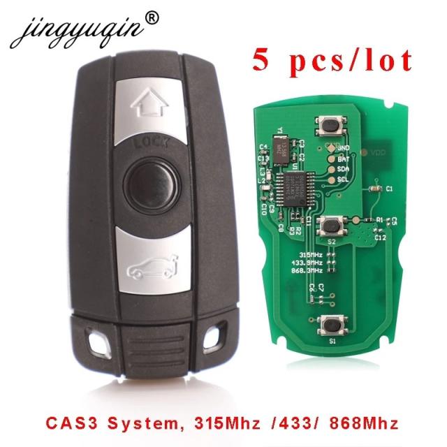 jingyuqin BMW用リモートキー CAS3システム 315MHz/868MHz FSK 5個セット X5 X6 Z4 1/3/5/7シリーズ スマートキーコントロール 輸入品