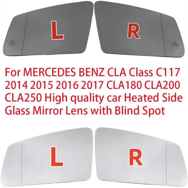 メルセデス・ベンツ CLAクラス C117 2014-モデル CLA180 CLA200 CLA250 用 高品質 ヒーテッド ドアミラー サイドミラー レンズ ブルドスポット 付き 輸入品
