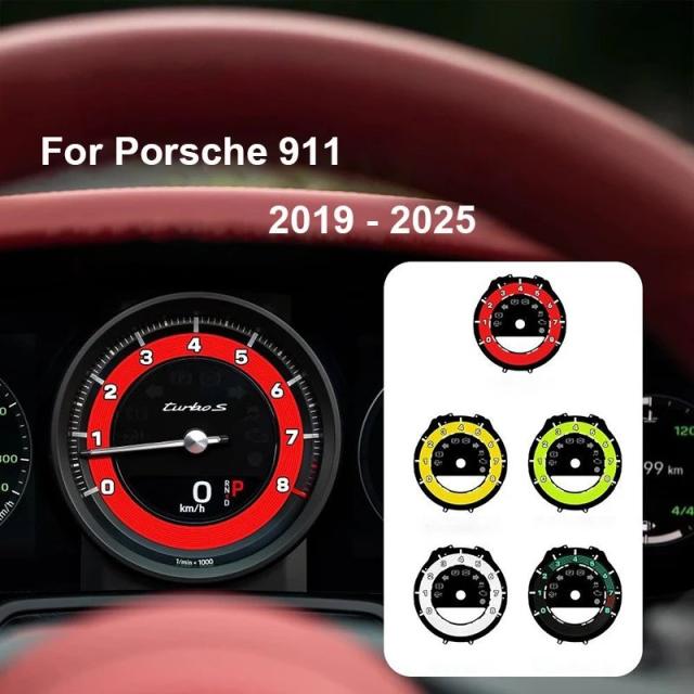ポルシェ911 992 用 カーダッシュボード 計器パネル GT3 スピードメーター GT3RS 走行距離 スピードメーター オーバーレイ ダイヤル 背景 アクセサリー 輸入品