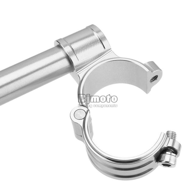 55mm CNCクリップオンフォークハンドルバー 22mm 7/8インチ モーターサイクルハンドルバークリップオン レーシング調整可能 BMW ホンダ ヤマハ 対応 輸入品
