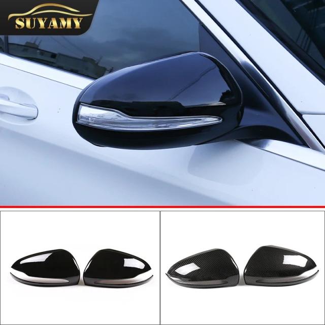 メルセデス・ベンツ Cクラス W205 / Eクラス W213 / GLCクラス X253 / Sクラス W222 用 ドアミラーカバー 外装トリム アクセサリー 2個セット (左右対応) 輸入品