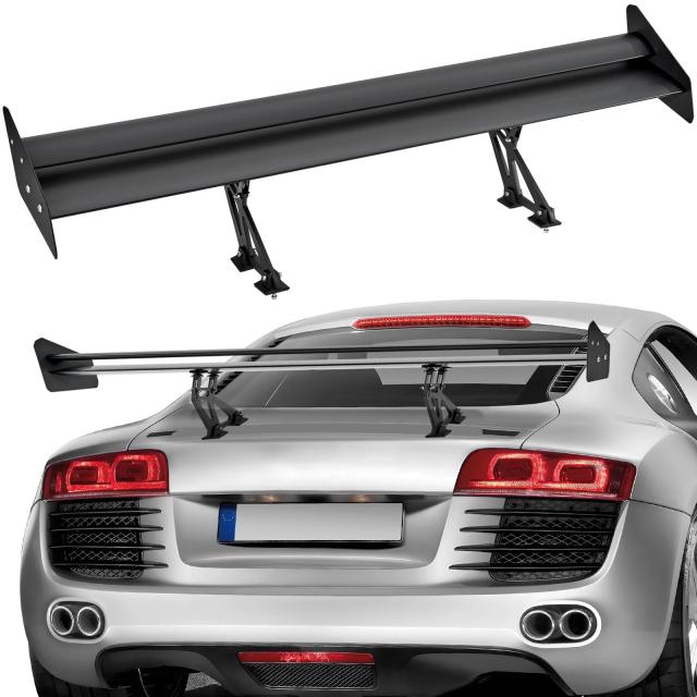 SucceBuy GTウイング 53.1インチ ユニバーサル ダブルデッキ リアスポイラー レーシングスポイラー BGW/JDM ドリフト 輸入品
