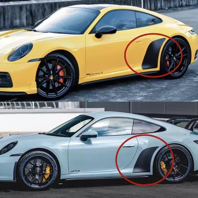 ポルシェ911用 ペアスポーツブラック リアフェンダーステッカー サイドベントデカール ビニールブラックアウト プリカットステッカー 輸入品_6