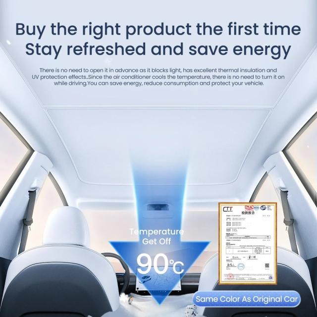 YZハニカムサンシェード Tesla Model 3 Y ハイランド 2021-2024 フロントリアー スカイライト フラットバック サンシェード 輸入品