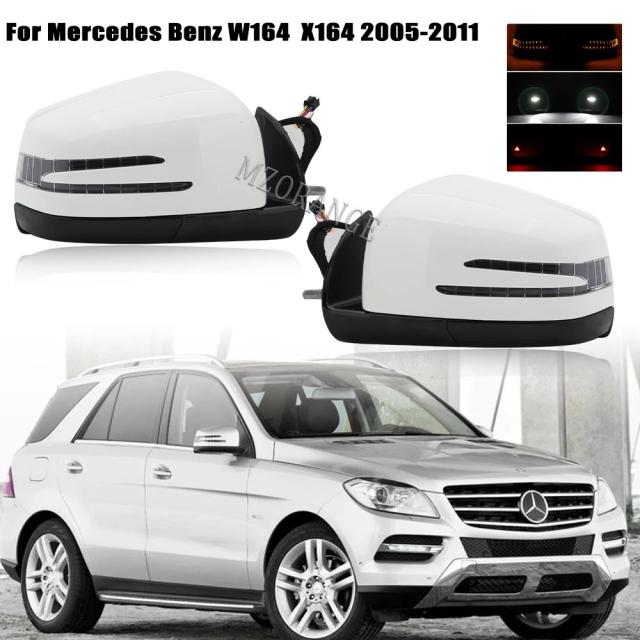 メルセデス・ベンツ W164 X164 用 サイドドア ドアミラー 1対 2005-2011年モデル ブラインドスポット対応 リアビューミラー 輸入品