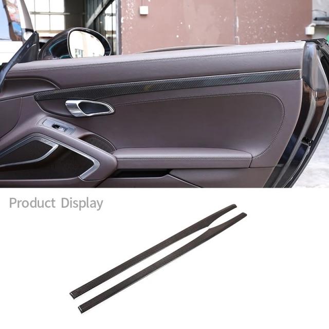 ポルシェ911 982 718 ボクスター カイマン 2012-2019 専用 リアルカーボンファイバー センターパネル ギアシフトパネル ドアパネルカバー トリム 輸入品_6