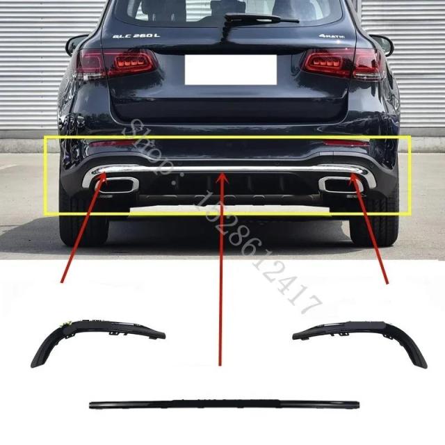 メルセデス・ベンツ GLC W253 2020 2021 2022 用 リアバンパー アクセントモール＆デコレーショントリム カーパーツ 輸入品