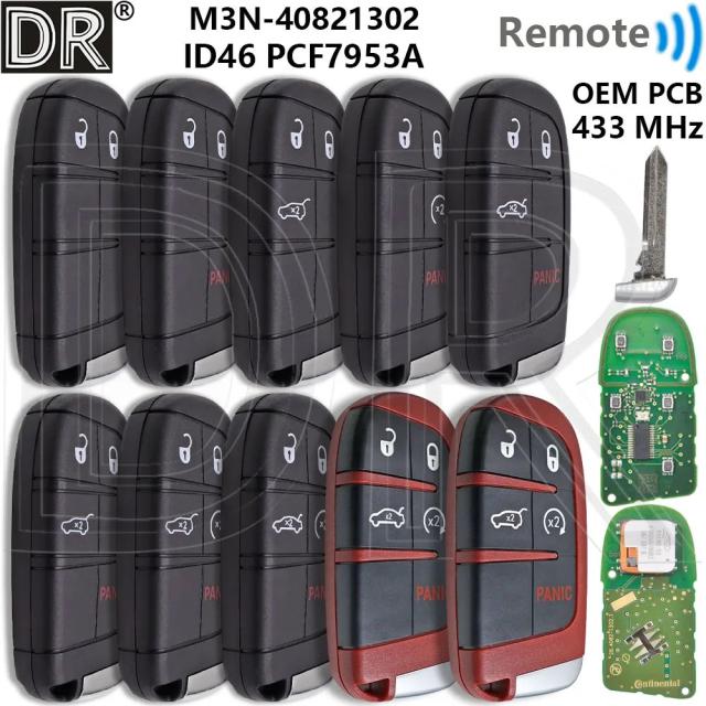 純正 433MHz PCB 近接リモコンキー Jeep グランドチェロキー Dodge ダランゴ チャージャー クライスラー 用 Great ID46 PCF7953A 輸入品