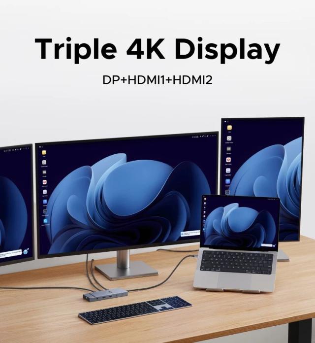 UGREEN 12-in-1 USBハブ Type-C 変換 2HDMI 4K120Hz DP USB3.2 10Gbps SD/TF RJ45 PD100W MacBook Dell HP ノートPC アクセサリー ドッキングステーション 輸入品_14