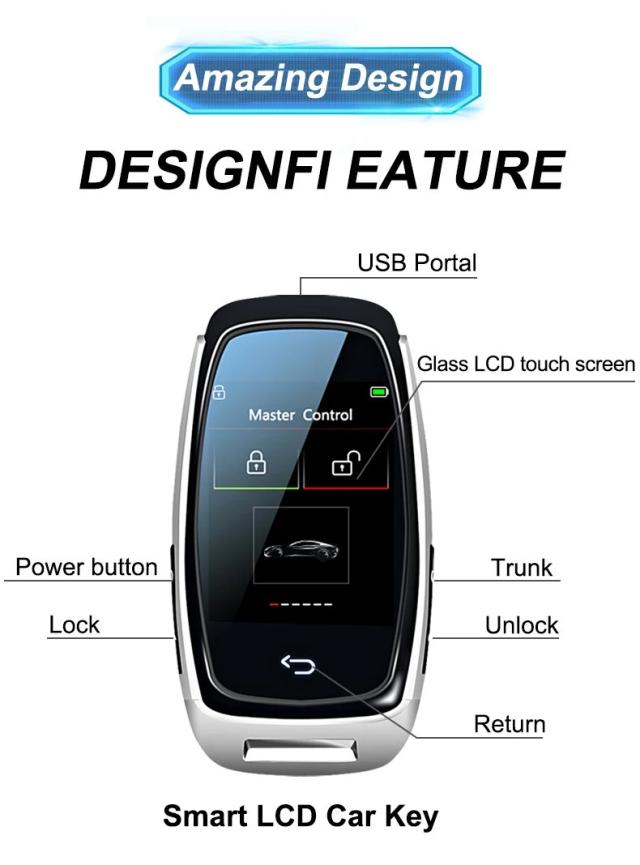 ユニバーサルCF920 LCDスマートキーディスプレイ BMW・アウディ・フォード・ヒュンダイ・トヨタ・マツダ対応 快適エントリーオートロック 輸入品
