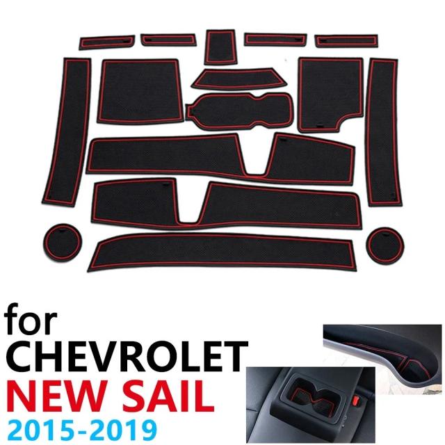 シボレー・セイル ニュー ヌエバセイル3 2015〜用 滑り止めラバーカップ ドア溝マット 車アクセサリー スマホマット 輸入品