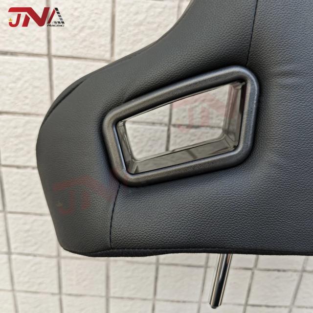 1組 ユニバーサルプラグイン レーシングシートヘッドレスト 高品質PVC 三角穴スプリットタイプ スポーツカーシートヘッド用 輸入品_17