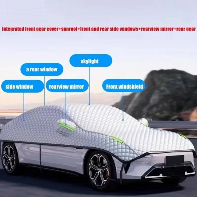 新型車用カバー ハーフボディ フロントガラスサンシェード 遮熱防水防塵 車用ガラス保護カバー 自動車アクセサリー 輸入品