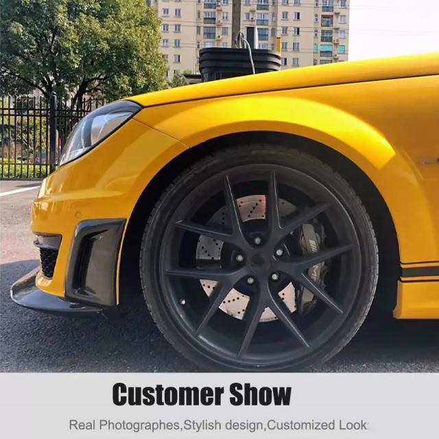 メルセデス・ベンツ Cクラス W204 C63 AMG用 カーボンファイバー フロントバンパーエアベントトリム 2012-2014年モデル 輸入品