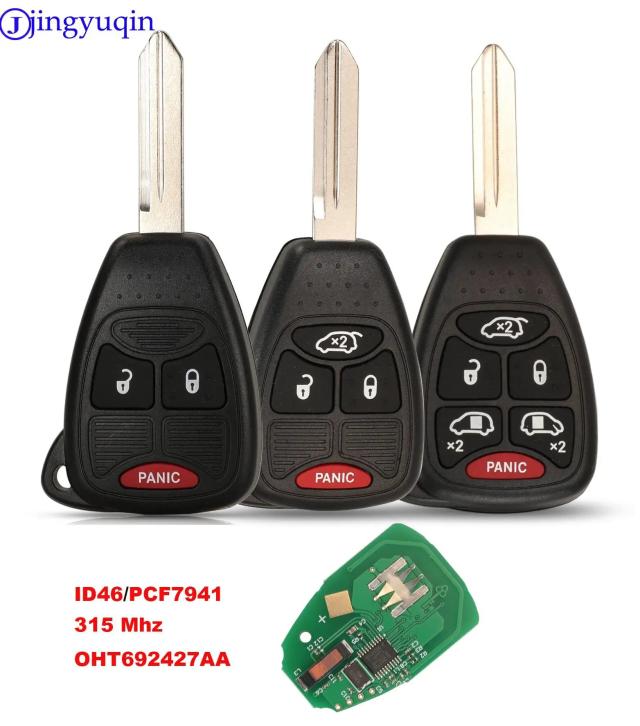 ジンユーチン カーロモートキーフォブ PCF7941/ID46チップ OHT692427AA 対応 クライスラー 200/300/300C PTクルーザー セブリング 対応 ダッジ RAM 対応 ジープ 輸入品