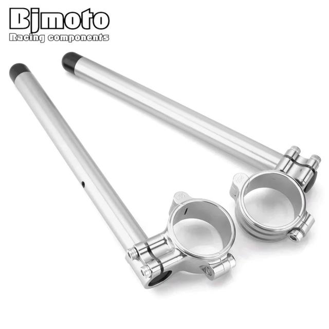 55mm CNCクリップオンフォークハンドルバー 22mm 7/8インチ モーターサイクルハンドルバークリップオン レーシング調整可能 BMW ホンダ ヤマハ 対応 輸入品