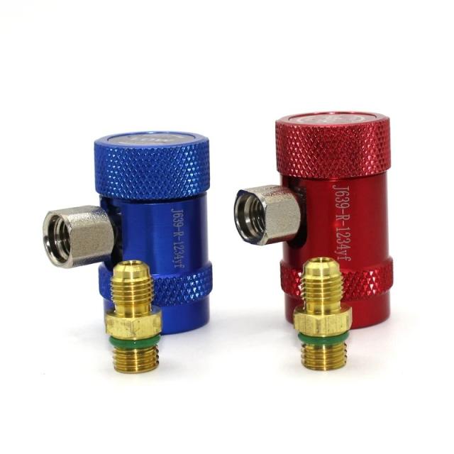 新型冷媒1234YF用 マニュアルクイックコプラー 高低圧 M12×1.5 輸入品