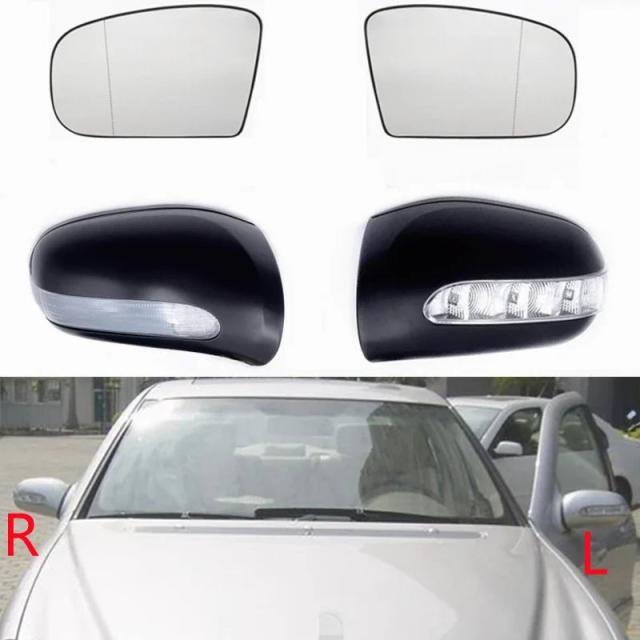 メルセデス・ベンツ Sクラス W220 S280 S320 S430 1998-2005年 用 ドアミラー ヒーテッド ガラスレンズ ハウジング 輸入品