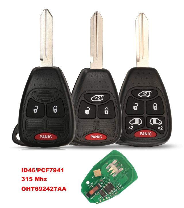 ジンユーチン カーロモートキーフォブ PCF7941/ID46チップ OHT692427AA 対応 クライスラー 200/300/300C PTクルーザー セブリング 対応 ダッジ RAM 対応 ジープ 輸入品_9