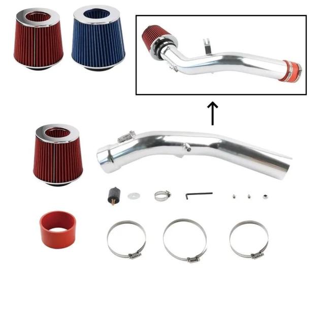 レクサスIS250 2.5L V6 / IS350 3.5L V6 専用 レーシングカー コールドエアインテークパイプ フィルターキット レッド/ブルー 輸入品