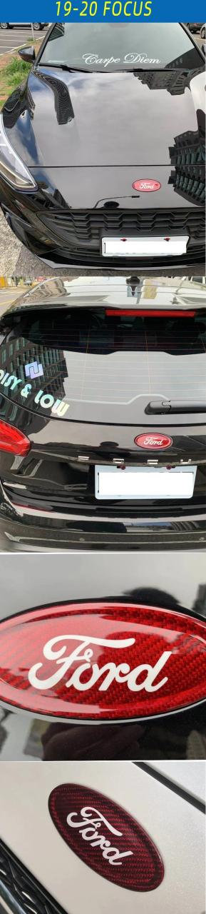 純正ドライカーボンファイバーエンブレム フロント＆リア フォーカス モンデオ クーガ エスコート エッジ 2005-式 MK1 MK2 MK3 MK4 フィエスタ MK8 輸入品