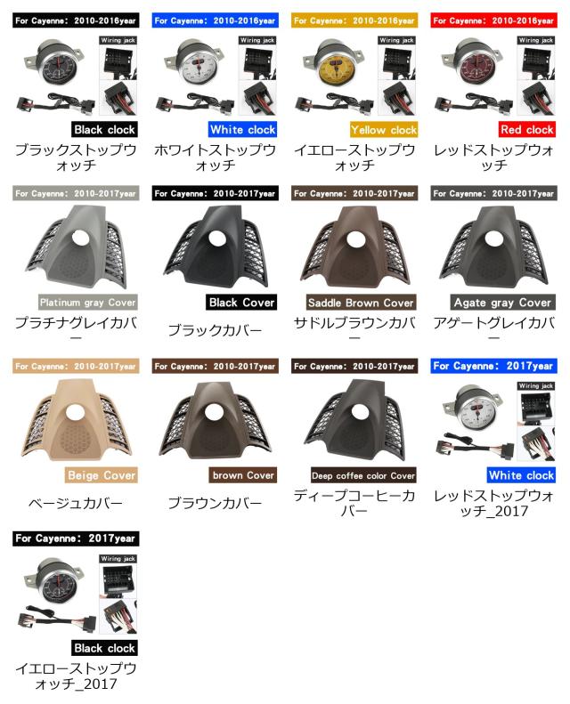 ポルシェ カイエン 958 用 カースタップウォッチ インテリア ダッシュボード センターパネル コンパス 時計 電子メーター アクセサリー 2010-2017 年式対応 輸入品_1